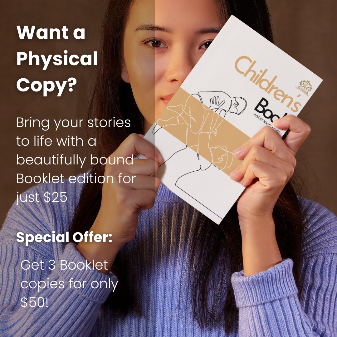 Digital and physical custom children’s book mockup.