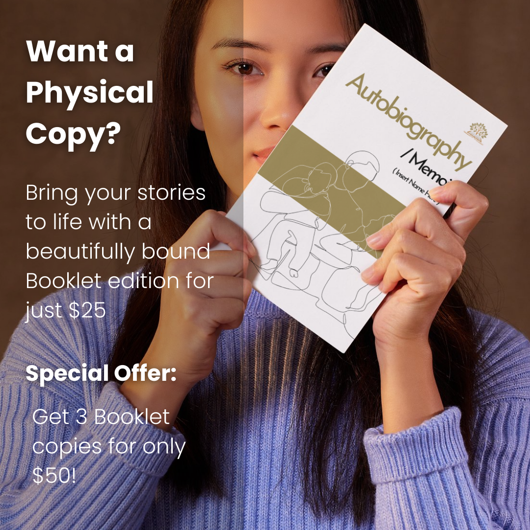 Digital and physical Autobiography & Memoir eBook mockup.