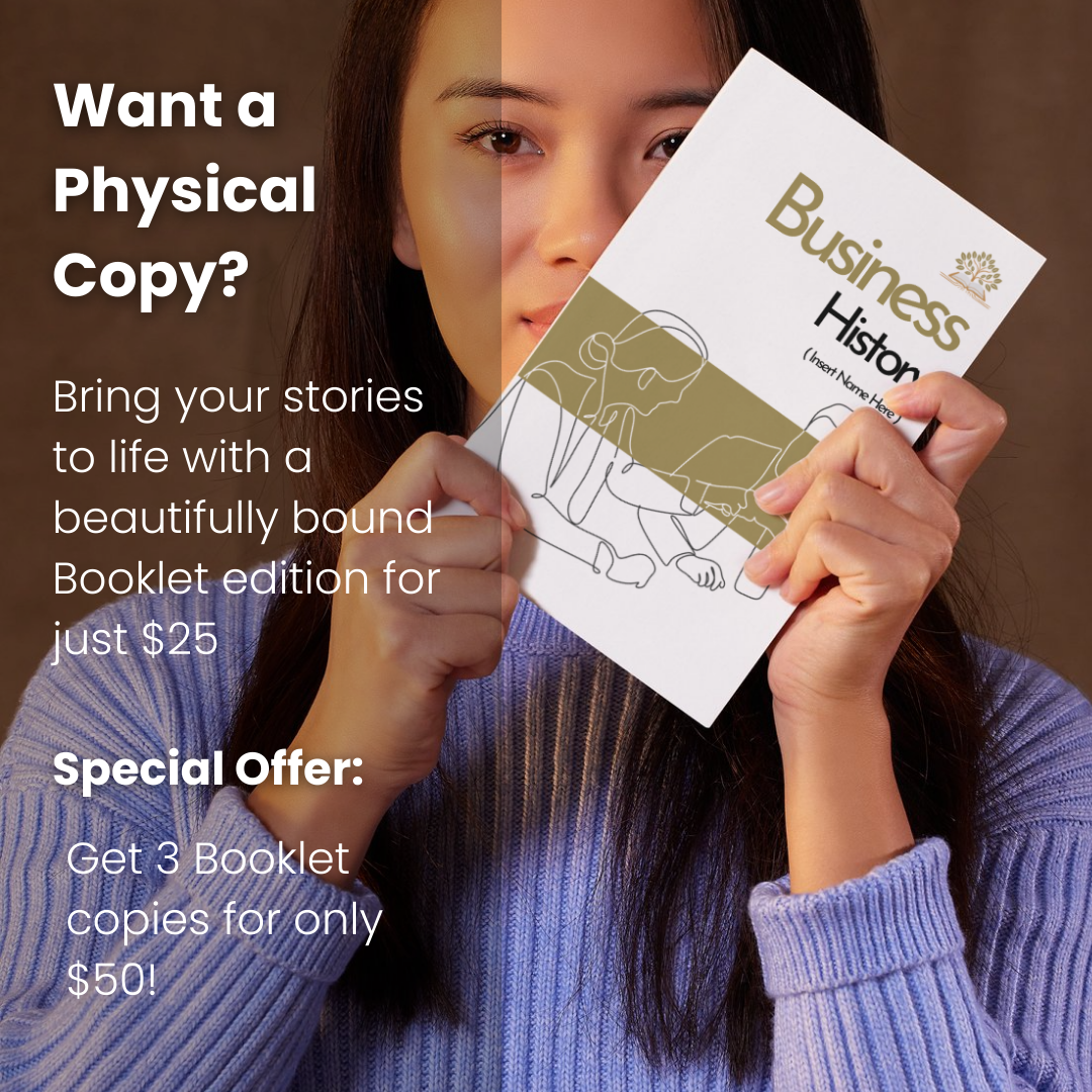Digital and physical Business History eBook mockup.
